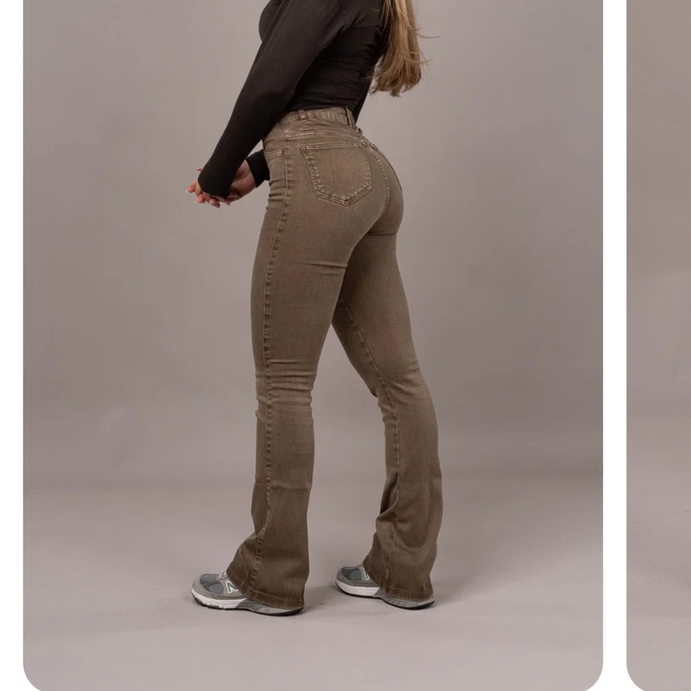 FITJEANS Olive Brown High-Rise Jeans